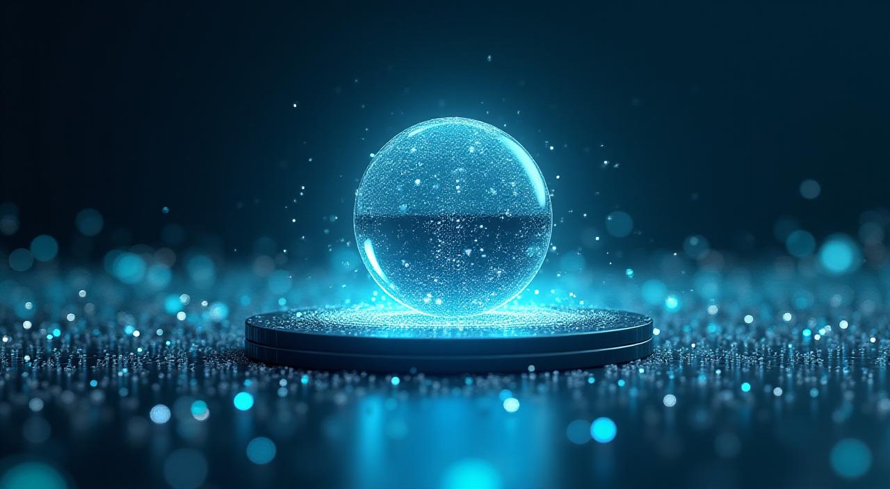 Abstract representation of data trends and forward-looking business strategy